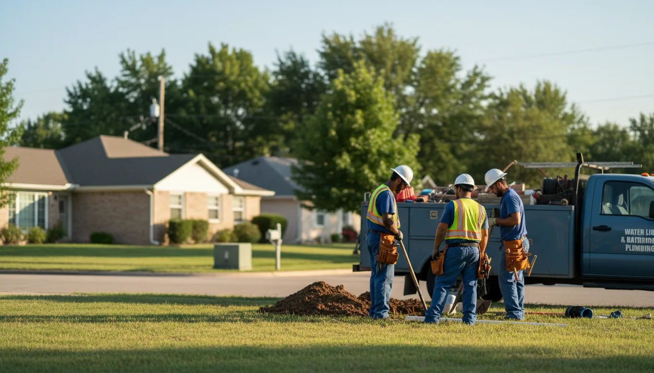 Residential water line and bathroom plumbing service in Hickory, PA